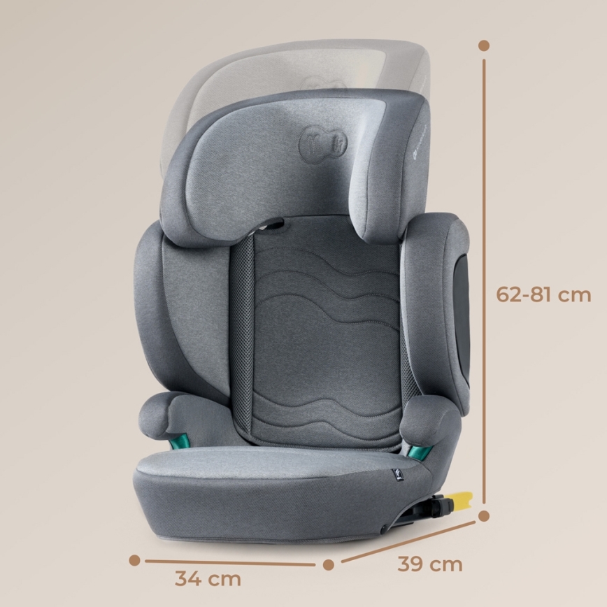 KINDERKRAFT SELECT - Automobilio sėdynė XPAND 2 i-Dydis (100-150 cm) Premium Raketa pilka