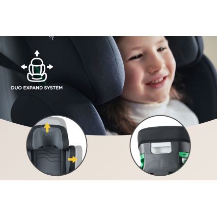 KINDERKRAFT SELECT - Automobilio sėdynė XPAND 2 i-Dydis (100-150cm) Premium Graphite juoda