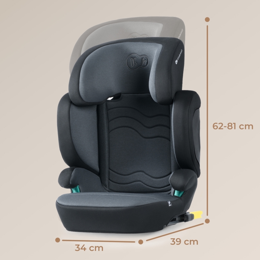 KINDERKRAFT SELECT - Automobilio sėdynė XPAND 2 i-Dydis (100-150cm) Premium Graphite juoda