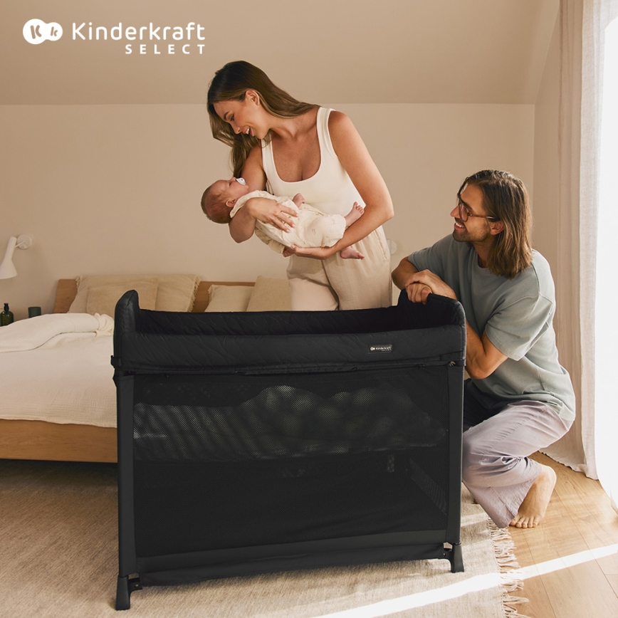 KINDERKRAFT SELECT - Kelioninė lovelė MOON DREAM juoda