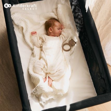 KINDERKRAFT SELECT - Kelioninė lovelė MOON DREAM juoda