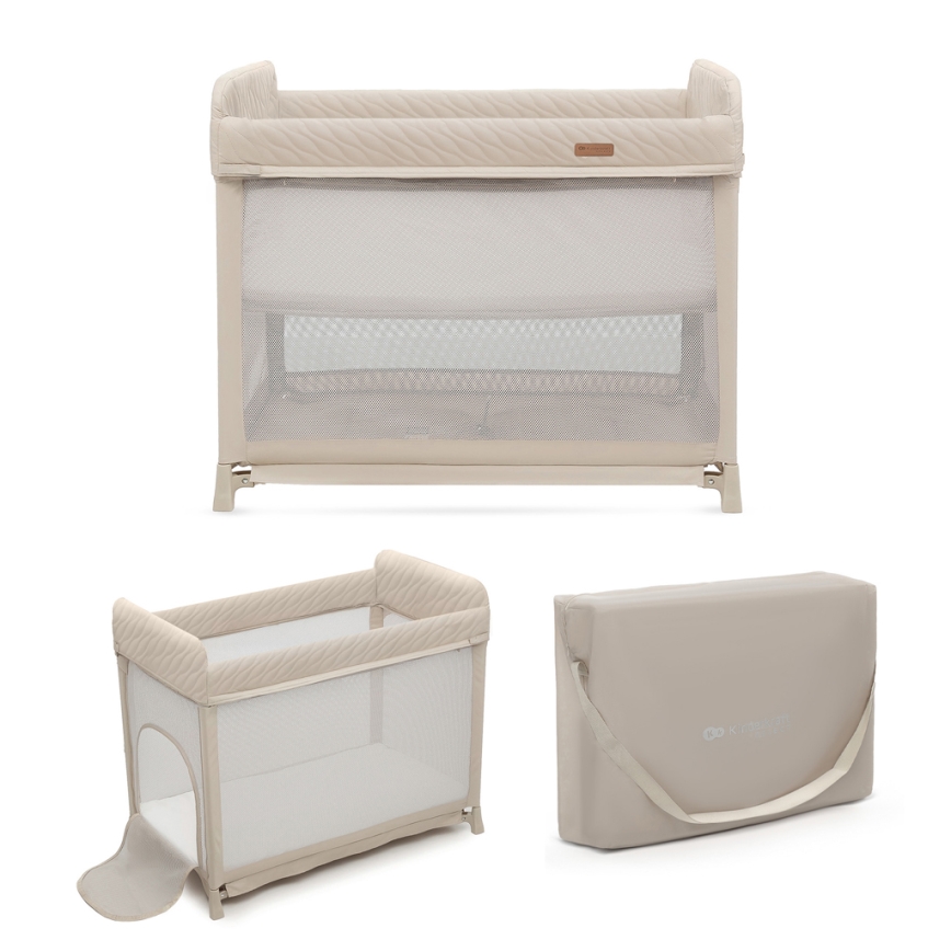 KINDERKRAFT SELECT - Kelioninė lovelė MOON DREAM smėlio spalva
