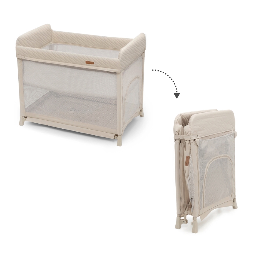 KINDERKRAFT SELECT - Kelioninė lovelė MOON DREAM smėlio spalva