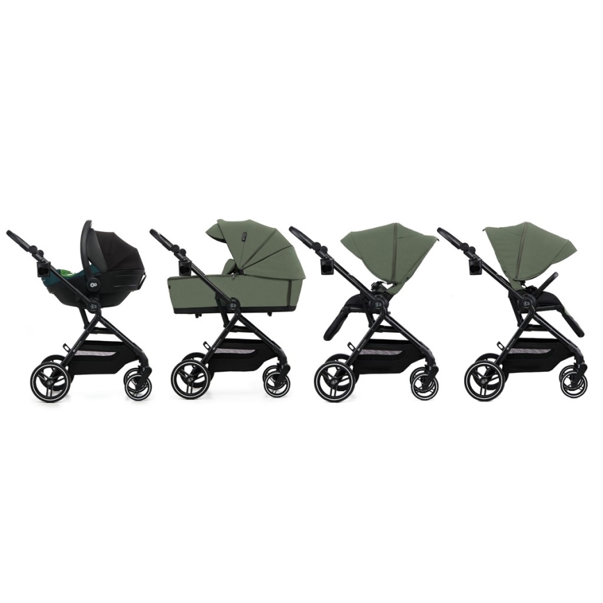 KINDERKRAFT SELECT - Kombinuotas 2-in-1 vežimėlis YOXI Mystic žalia
