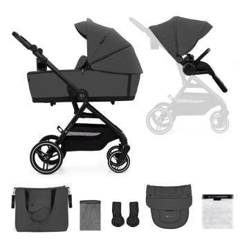 KINDERKRAFT SELECT - Kombinuotas vežimėlis 2in1 YOXI Moonlight pilka
