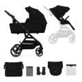 KINDERKRAFT SELECT - Kombinuotas vežimėlis 2in1 YOXI Pure juoda