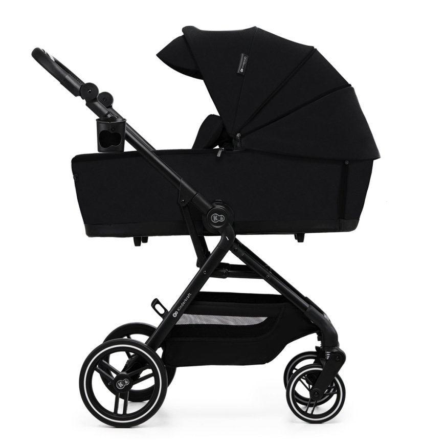 KINDERKRAFT SELECT - Kombinuotas vežimėlis 2in1 YOXI Pure juoda