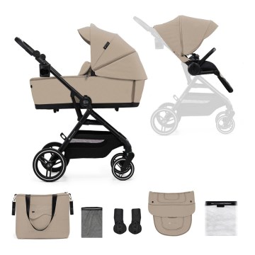 KINDERKRAFT SELECT - Kombinuotas vežimėlis 2in1 YOXI Sand smėlio spalva