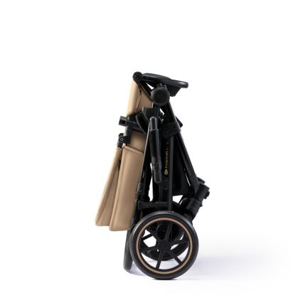 KINDERKRAFT SELECT - Kombinuotas vežimėlis 3in1 PRIME 2 Premium Sandrose smėlio spalva + automobilio sėdynė