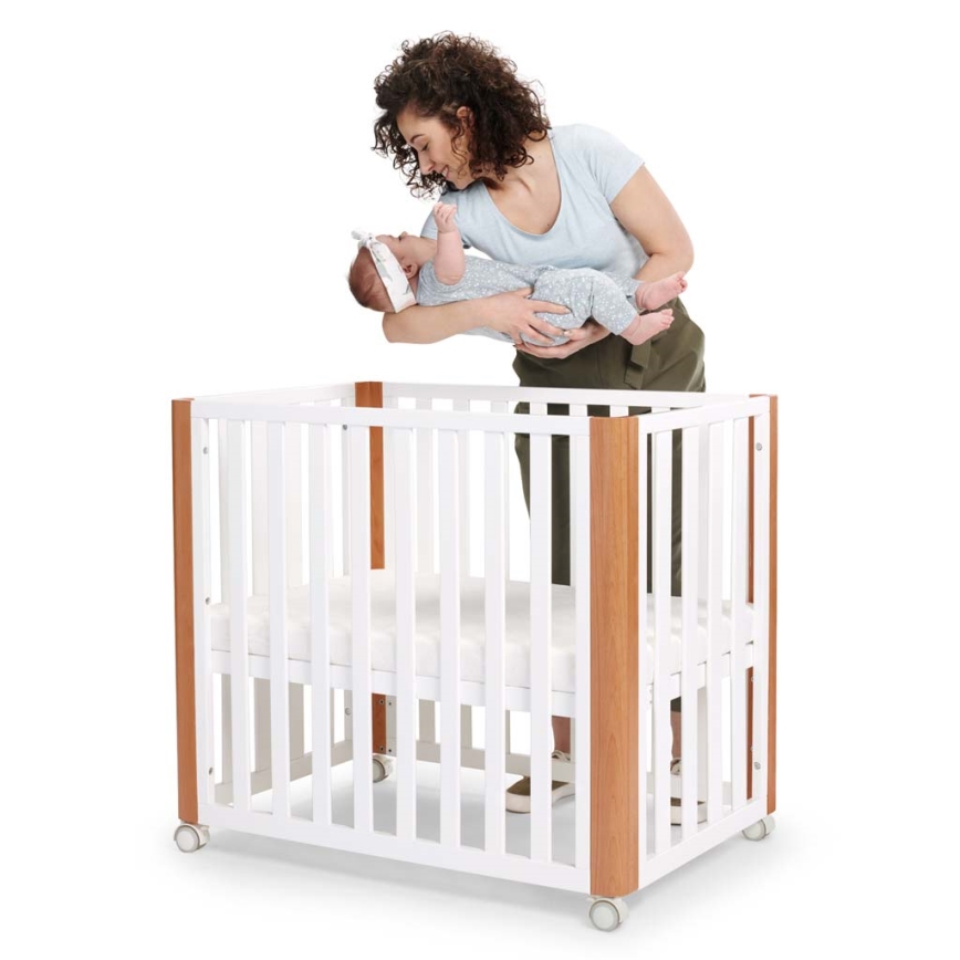 KINDERKRAFT SELECT - Kūdikių lovelė 4 viename KOYA Premium, bukas/pušis