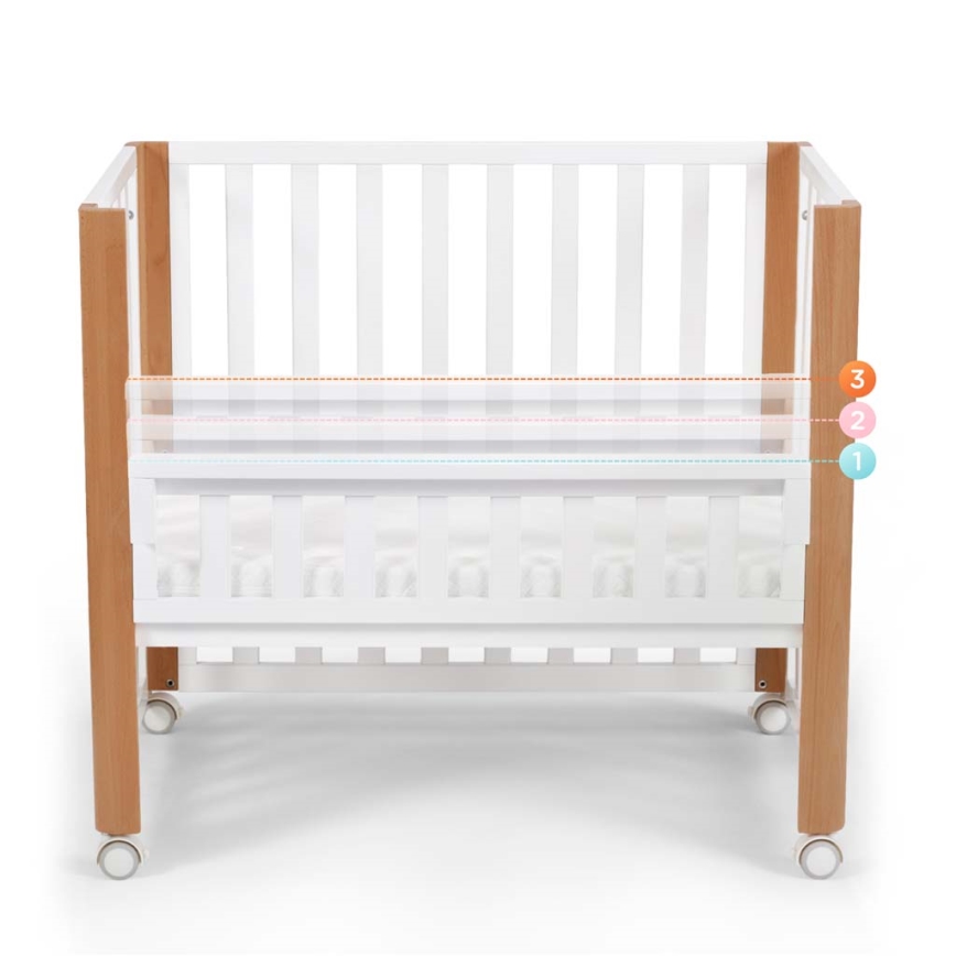 KINDERKRAFT SELECT - Kūdikių lovelė 4 viename KOYA Premium, bukas/pušis