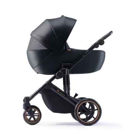 KINDERKRAFT SELECT - Kombinuotas 3in1 vežimėlis PRIME 2 Premium Venezian black + automobilinė kėdutė
