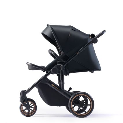 KINDERKRAFT SELECT - Kombinuotas 3in1 vežimėlis PRIME 2 Premium Venezian black + automobilinė kėdutė