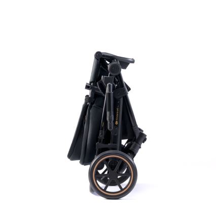 KINDERKRAFT SELECT - Kombinuotas 3in1 vežimėlis PRIME 2 Premium Venezian black + automobilinė kėdutė