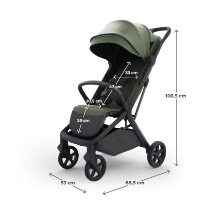 KINDERKRAFT SELECT - Sportinis vežimėlis NUBI 3 Mistinė žalia