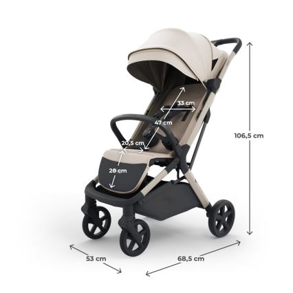 KINDERKRAFT SELECT - Sportinis vežimėlis NUBI 3 smėlio spalvos