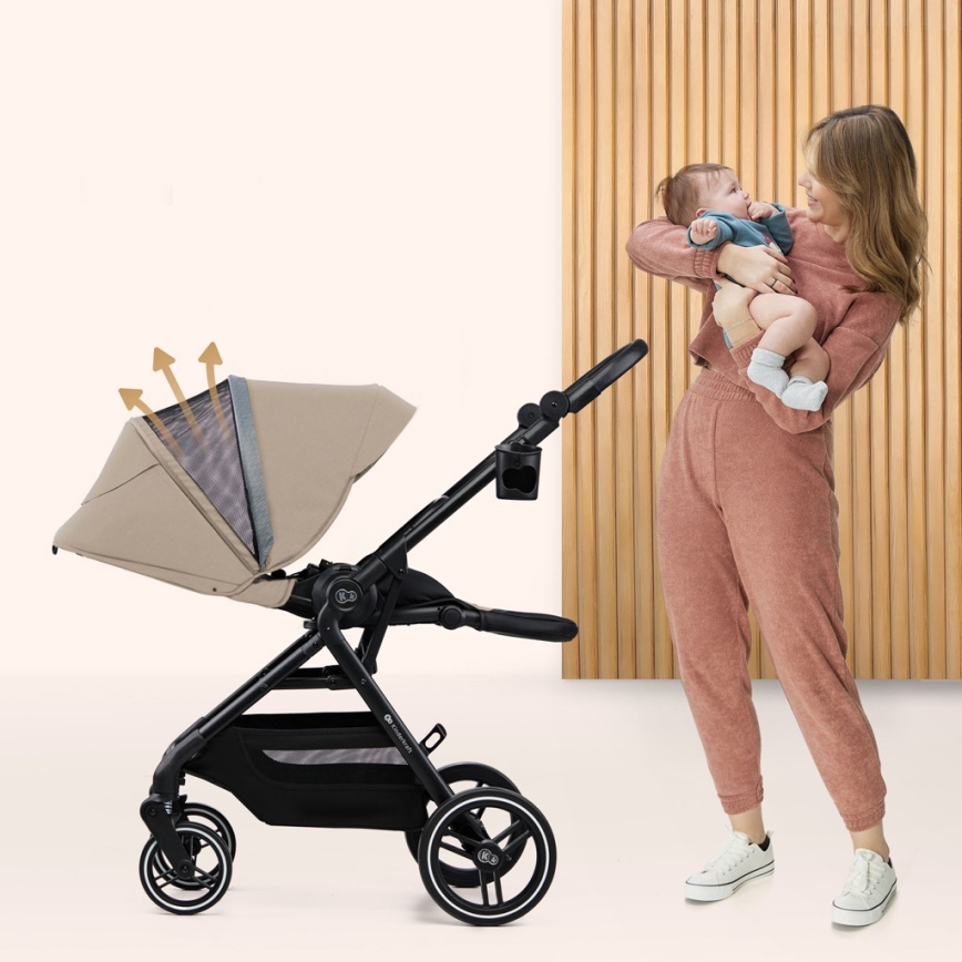 KINDERKRAFT SELECT - Sportinis vežimėlis YOXI, smėlio spalvos