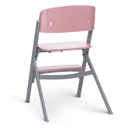 KINDERKRAFT SELECT - Vaikiška valgomojo kėdė 3in1 LIVY Premium Aster rausva + gultas CALMEE
