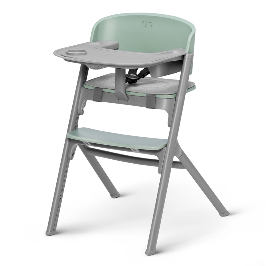 KINDERKRAFT SELECT - Vaikiška valgomojo kėdė 3in1 LIVY Premium Olive žalia + gultas CALMEE