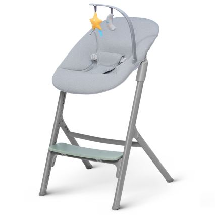 KINDERKRAFT SELECT - Vaikiška valgomojo kėdė 3in1 LIVY Premium Olive žalia + gultas CALMEE