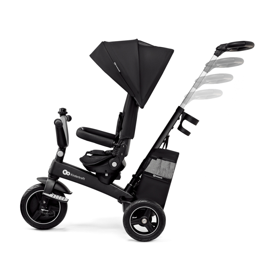 KINDERKRAFT SELECT - Vaikiškas triratis 5in1 EASYTWIST Premium juoda
