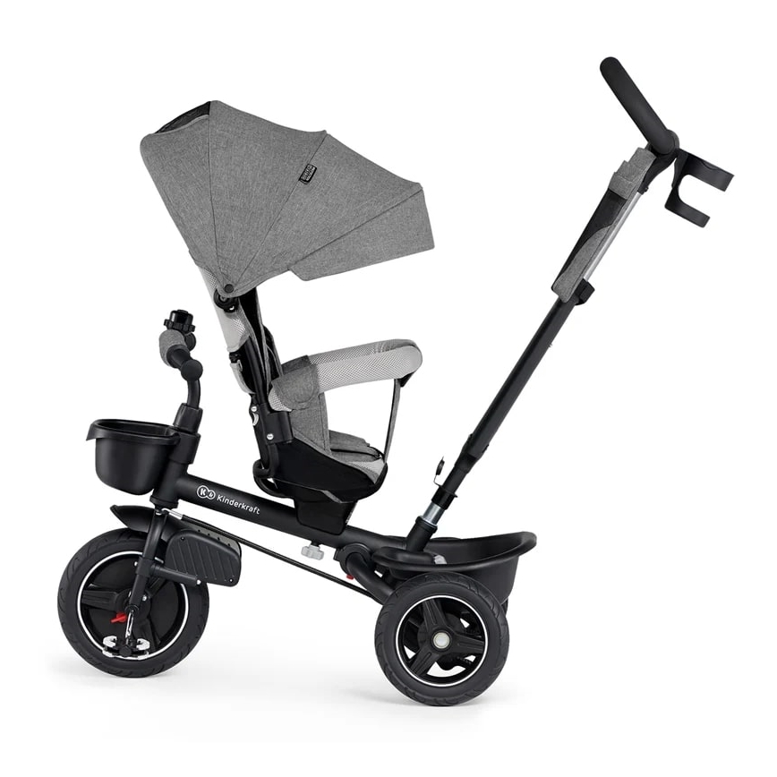 KINDERKRAFT - Vaikiškas triratis 5in1 SPINSTEP pilkas
