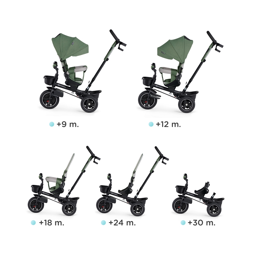 KINDERKRAFT SELECT - Vaikiškas triratis SPINSTEP Premium žalia