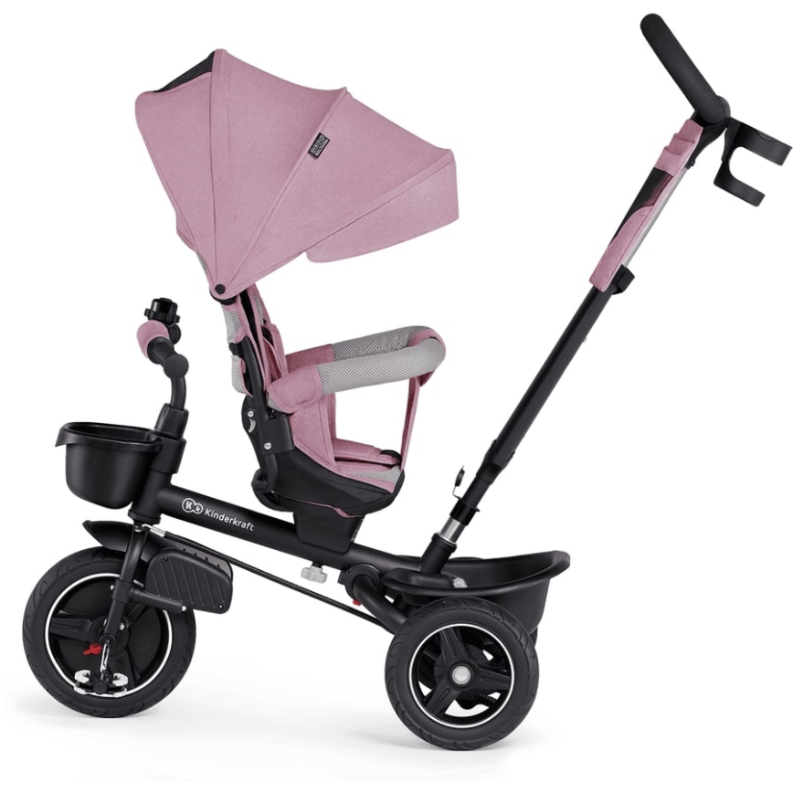 KINDERKRAFT - Vaikiškas triratukas 5in1 SPINSTEP rožinis