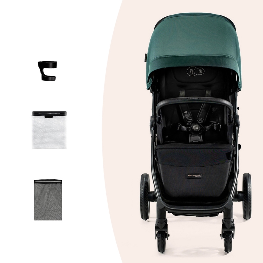 KINDERKRAFT SELECT - Vežimėlis MITZY Jade žalia