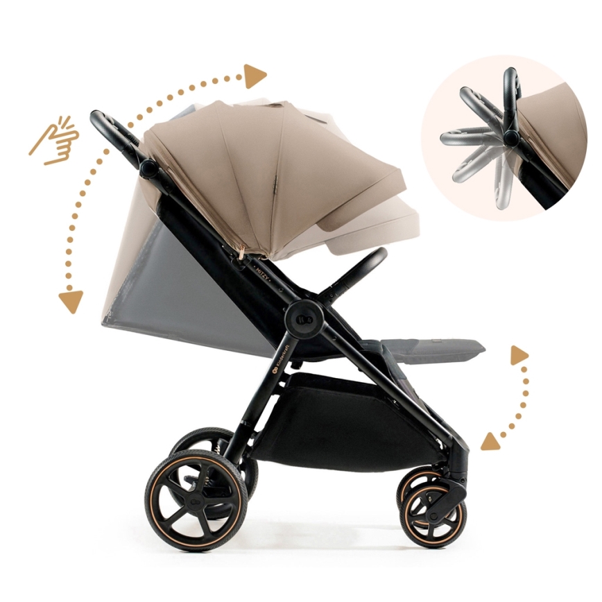 KINDERKRAFT SELECT - Vežimėlis MITZY Linen smėlio spalva