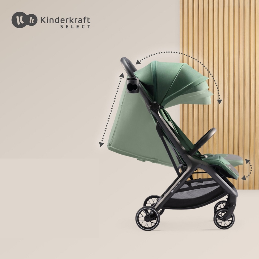 KINDERKRAFT SELECT - Vežimėlis NUBI 2 žalia
