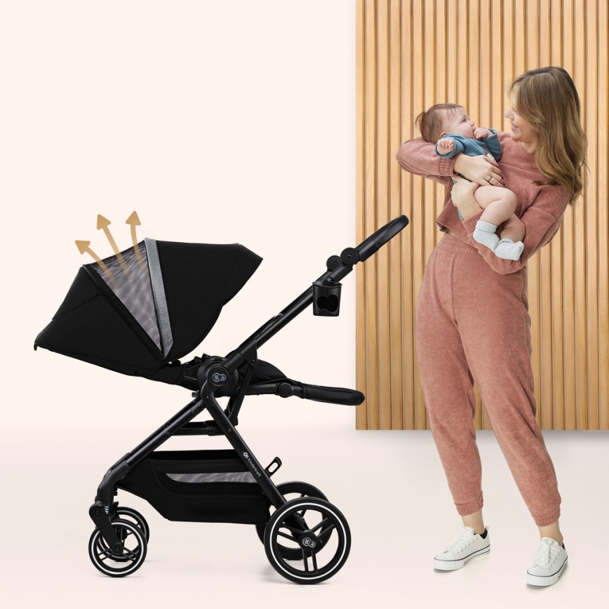 KINDERKRAFT SELECT - Vežimėlis YOXI Pure juoda