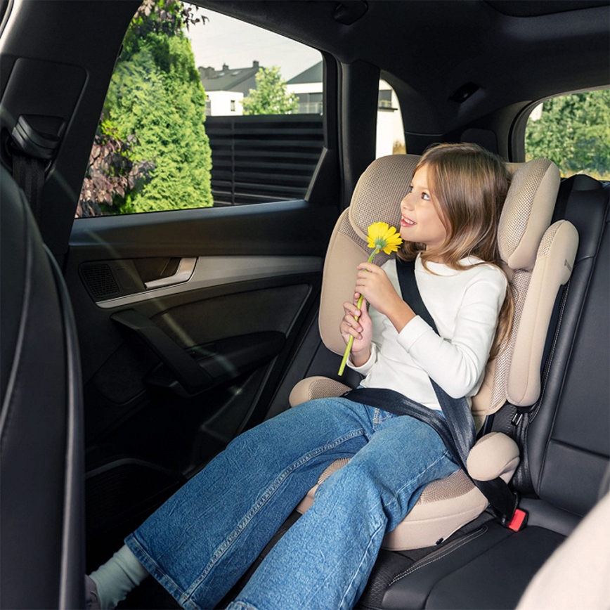 KINDERKRAFT - Sulankstoma autokėdutė XPAND 2 PRO 100-150 cm smėlio spalvos