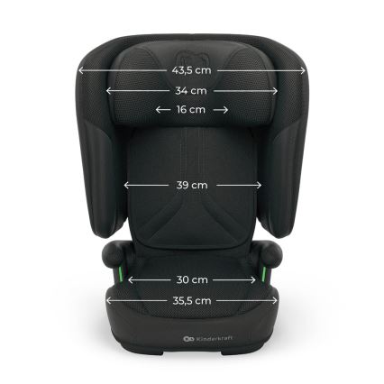 KINDERKRAFT - Sulankstoma automobilinė kėdutė UNITY 2 i-Size 100-150 cm juoda