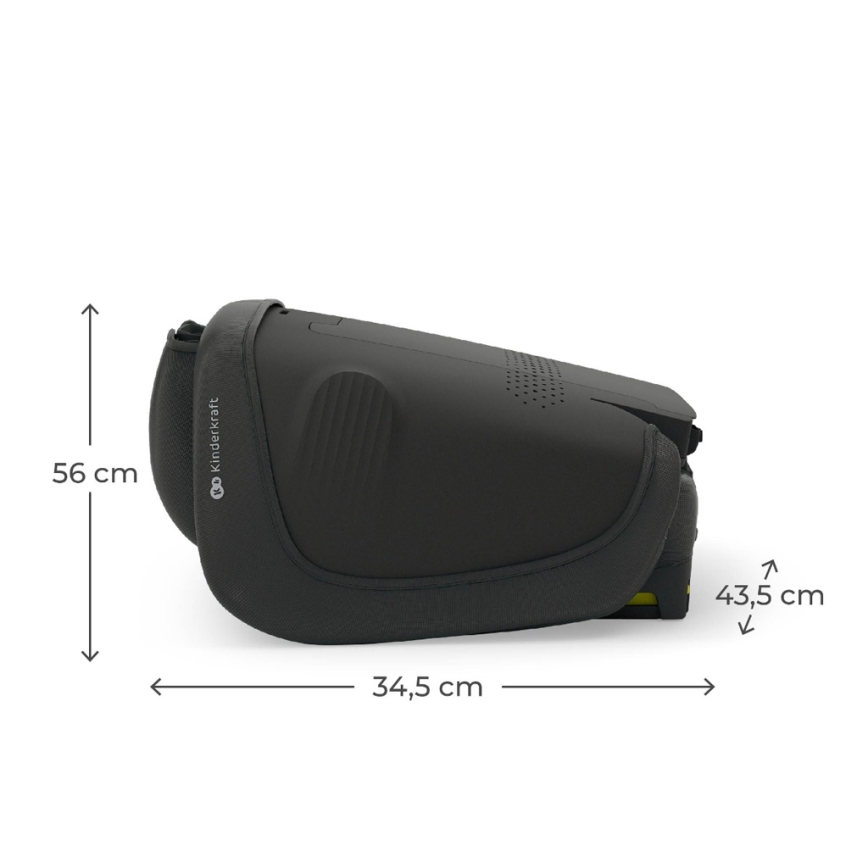 KINDERKRAFT - Sulankstoma automobilinė kėdutė UNITY 2 i-Size 100-150 cm juoda