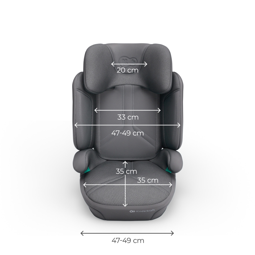 KINDERKRAFT - Sulankstoma automobilinė kėdutė XPAND 2 PRO 100-150 cm pilka