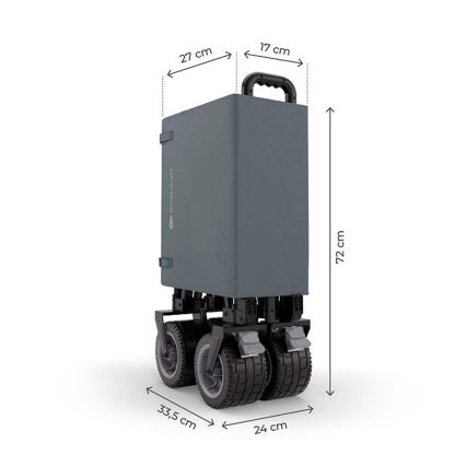 KINDERKRAFT - Sulankstomas transportinis vežimėlis WAGON ROLLSTER, pilkas