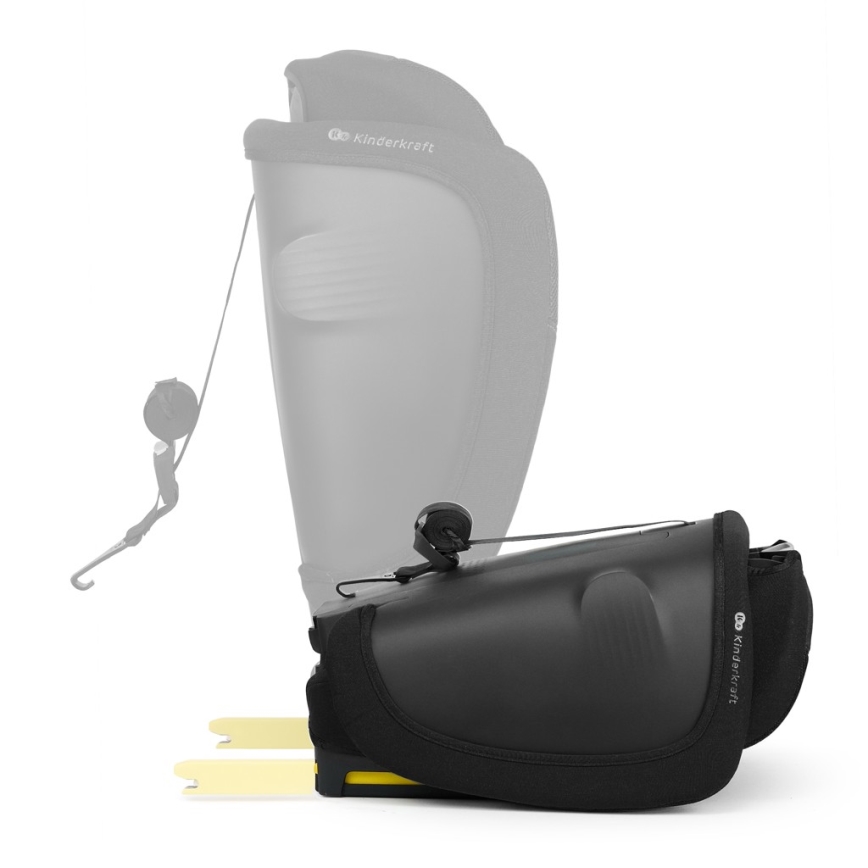 KINDERKRAFT - Vaikiška automobilinė kėdutė FIX2GO i-Size 76-150 cm juoda