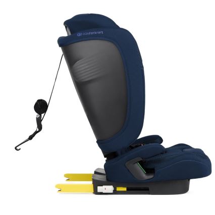 KINDERKRAFT - Vaikiška automobilinė kėdutė FIX2GO i-Size 76-150 cm mėlyna