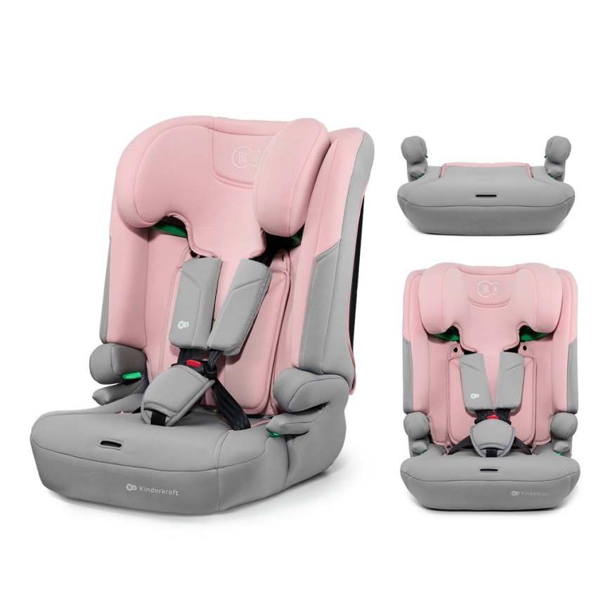KINDERKRAFT - Vaikiška automobilinė kėdutė I-COMFY i-Size 76-150 cm rožinė
