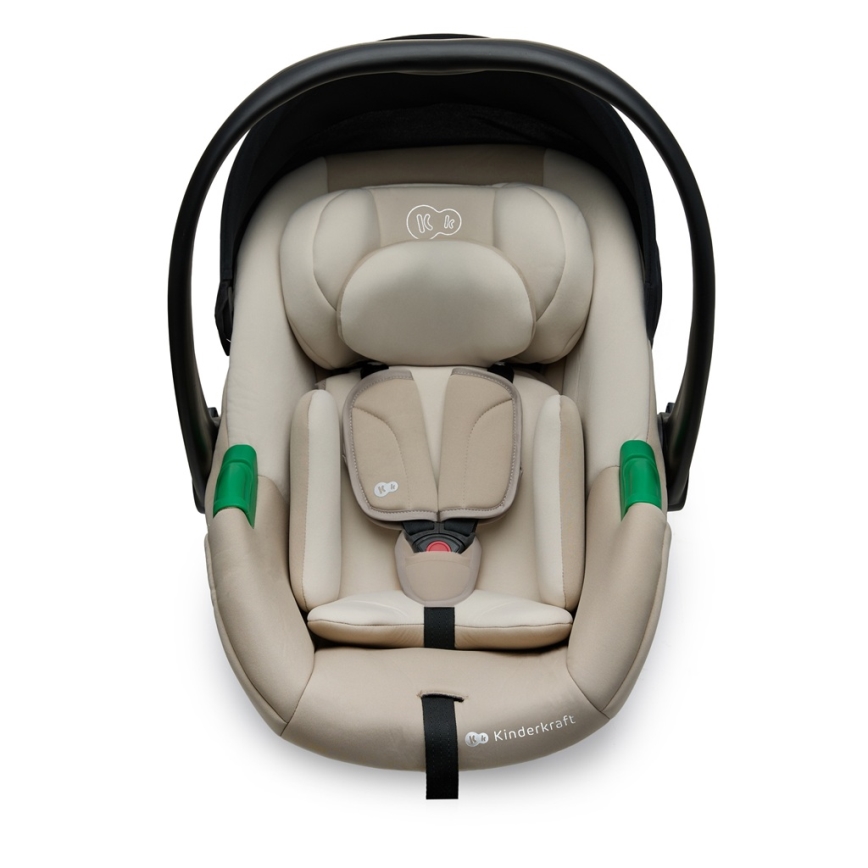 KINDERKRAFT - Vaikiška automobilinė kėdutė MINK PRO 2 40-87 cm (0-13 kg) smėlio spalvos