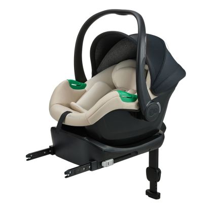 KINDERKRAFT - Vaikiška automobilinė kėdutė MINK PRO 2 40-87 cm (0-13 kg) smėlio spalvos