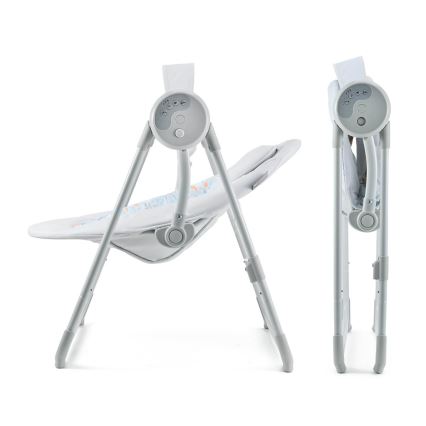 KINDERKRAFT - Vaikiška sūpynė su melodija SWINGEE pilka 4xAAA/230V