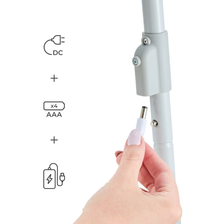 KINDERKRAFT - Vaikiška sūpynė su melodija SWINGEE pilka 4xAAA/230V