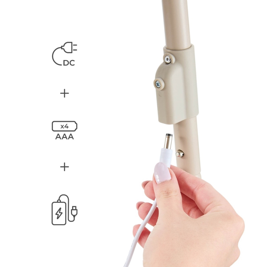 KINDERKRAFT - Vaikiška sūpynė su melodija SWINGEE smėlio spalvos 4xAAA/230V