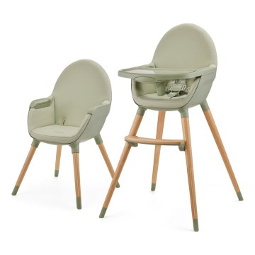 KINDERKRAFT - Vaikiška valgomojo kėdė 2in1 FINI2 ąžuolas/žalia