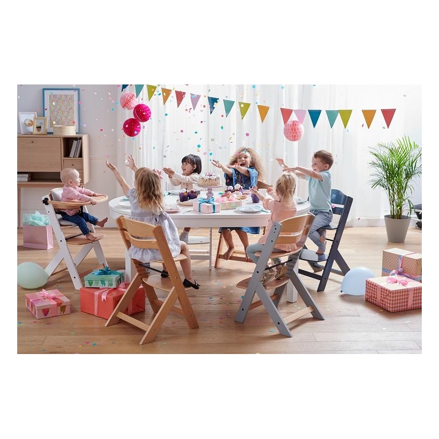 KINDERKRAFT - Vaikiška valgomojo kėdė ENOCK pilka