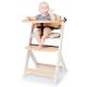 KINDERKRAFT - Vaikiška valgomojo kėdė ENOCK su pagalvėlėmis pilka/balta