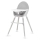 KINDERKRAFT - Vaikiška valgomojo kėdė FINI pilka/balta