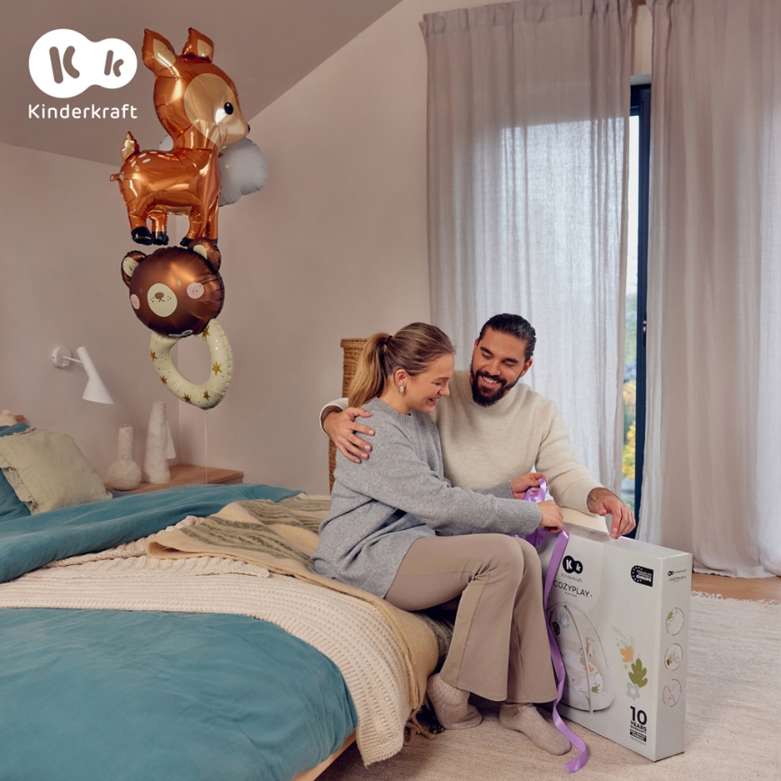 KINDERKRAFT - Vaikiška žaidimų antklodė COZYPLAY pilka